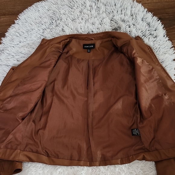 New Look Brown Leather Jacket - Picture 5 of 10